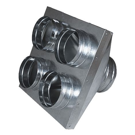 Levně Rozbočovací skříňka 150/4x125 mm (raketa), pozink