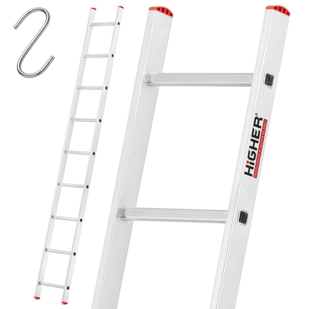 Levně Higher hliníkový žebřík opěrný 1x9 71PRO 2,47 S-7109