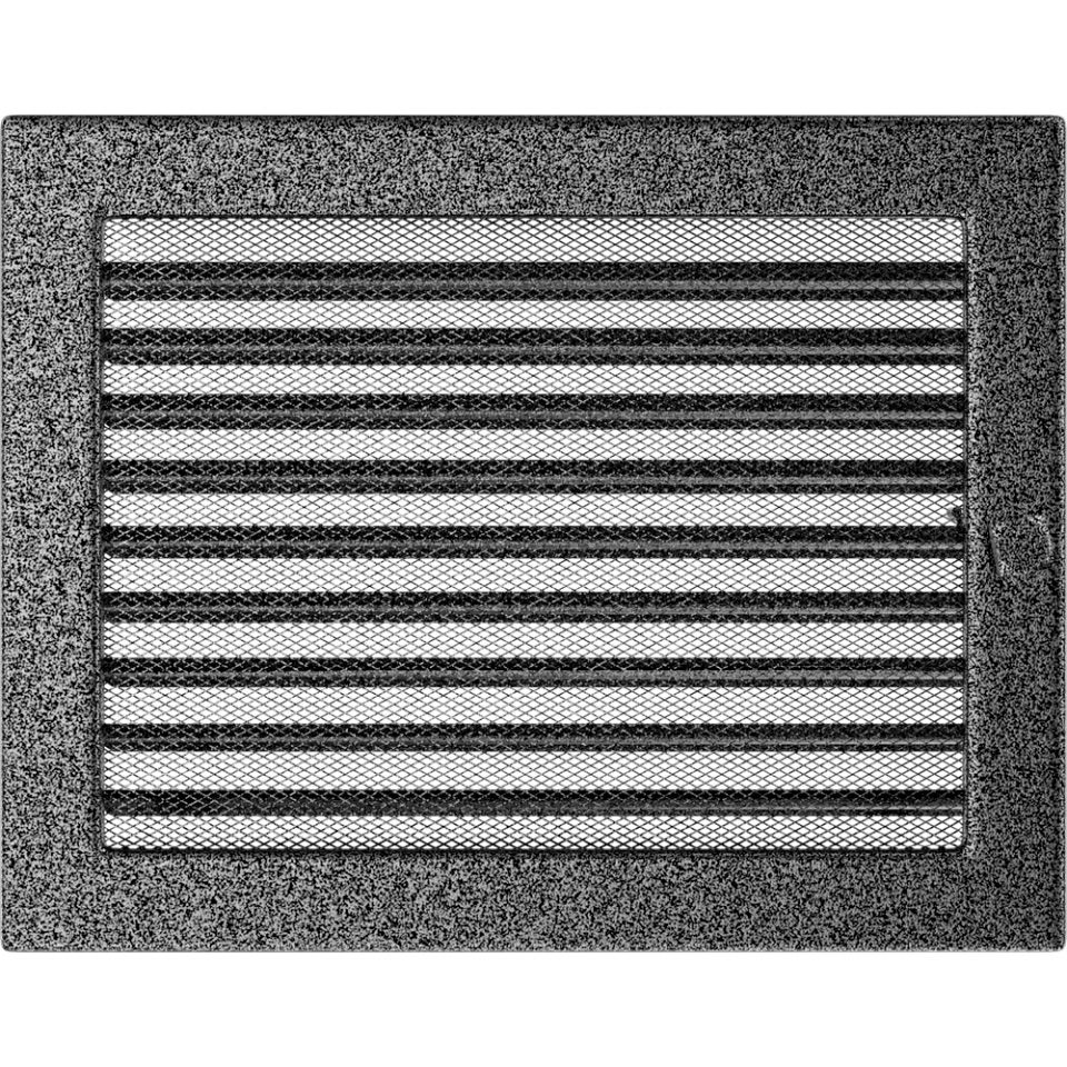 Levně Krbová mřížka 22x30 BASIC staré stříbro s žaluzií