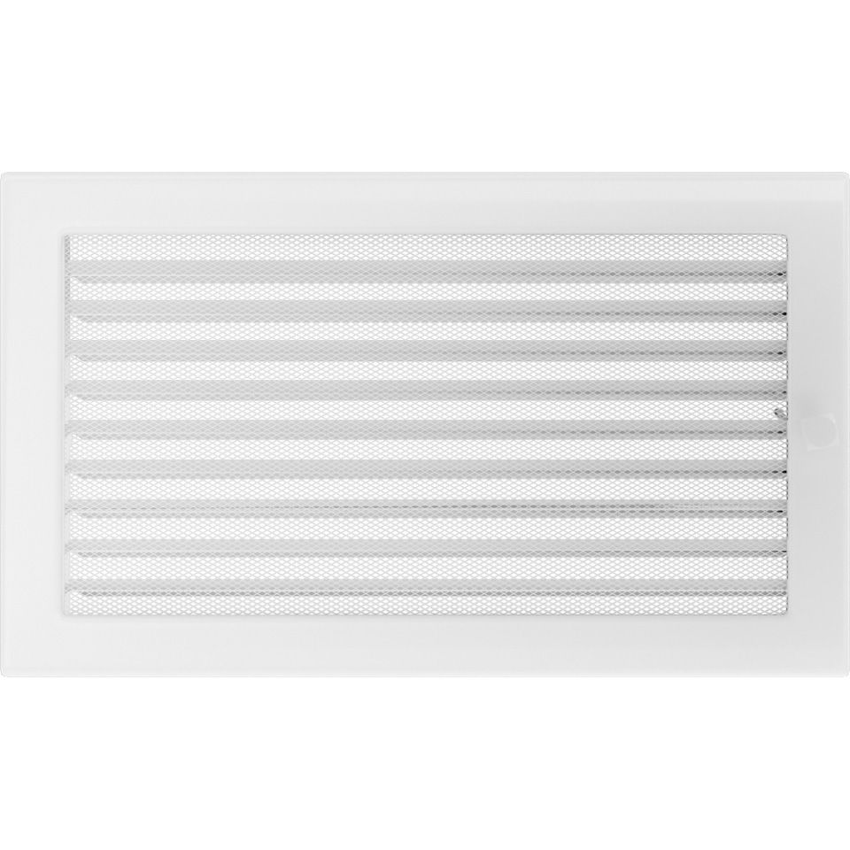 Levně Krbová mřížka 22x37 BASIC bílá s žaluzií
