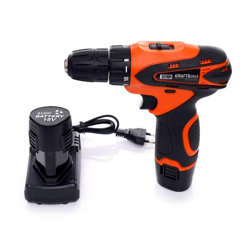 Levně Kraft&Dele KD3066 vrtací aku šroubovák 18V 1,3Ah Li-Ion