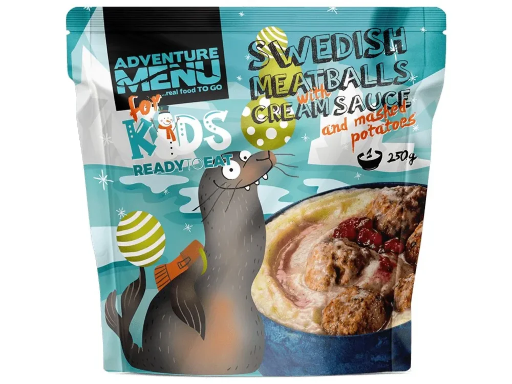 Levně Adventure Menu švédské masové kuličky s krémovou omáčkou a bramborovou kaší 250g