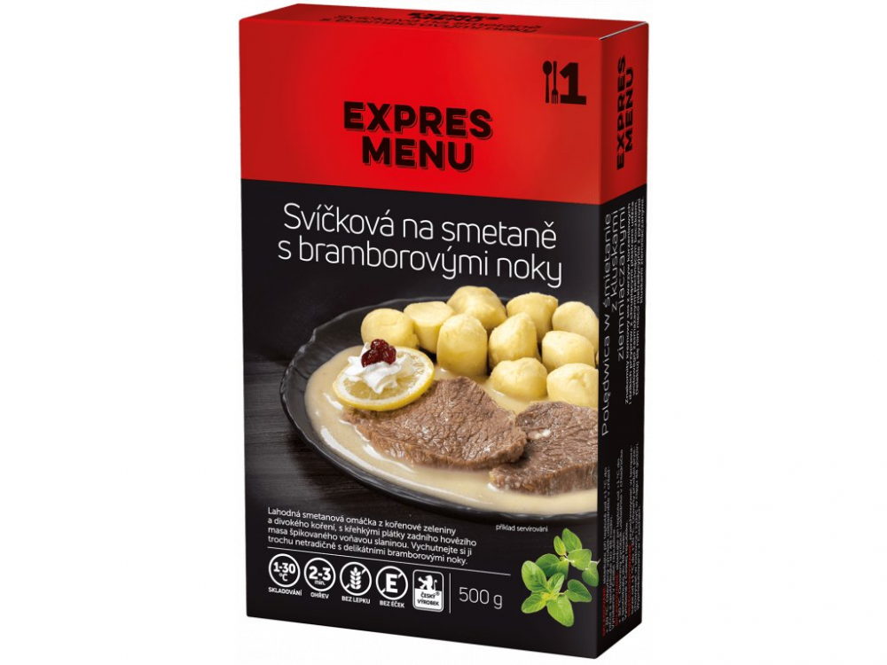 Levně Expres Menu svíčková na smetaně s bramborovými noky 1 porce 500g