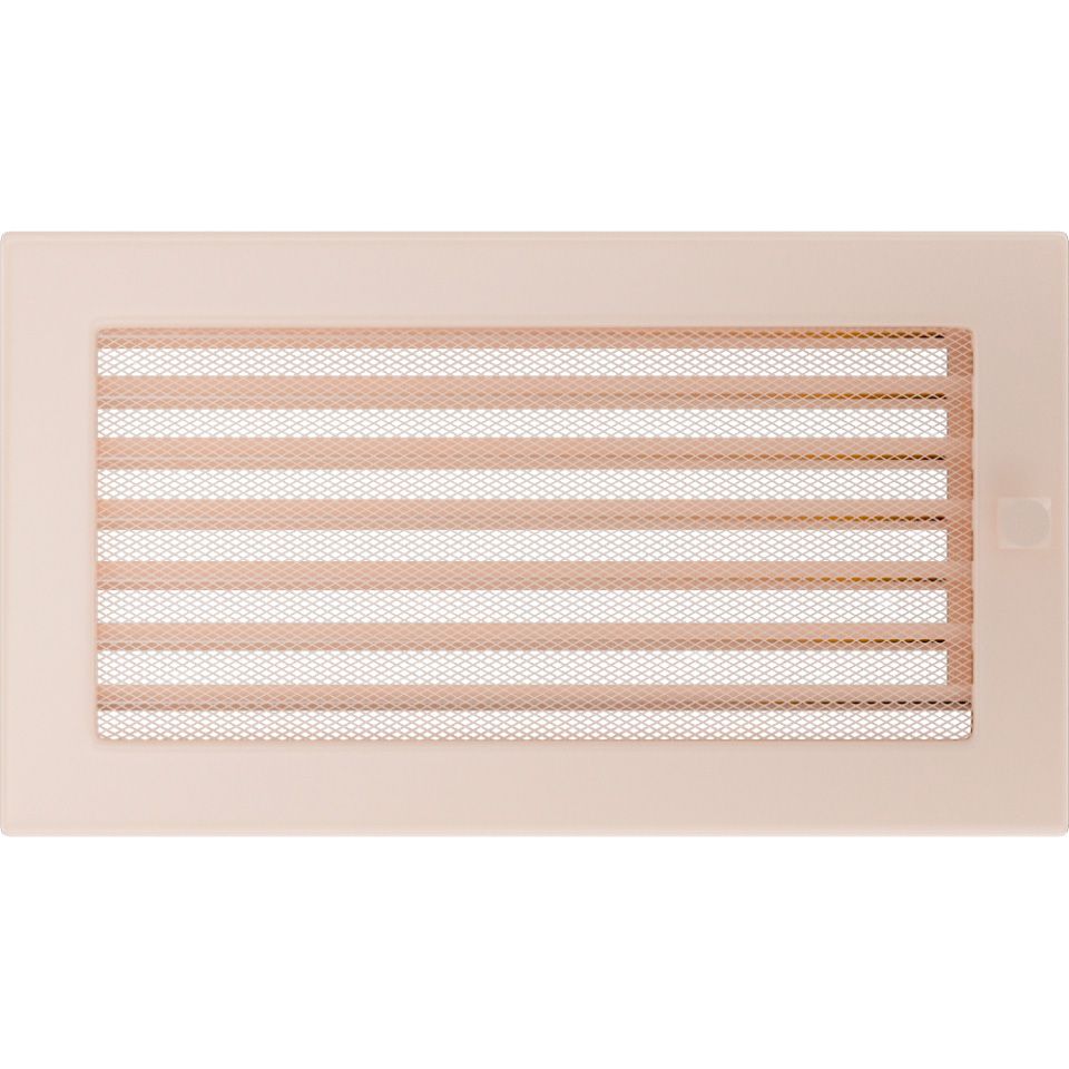 Levně Krbová mřížka 17x30 BASIC krémová s žaluzií