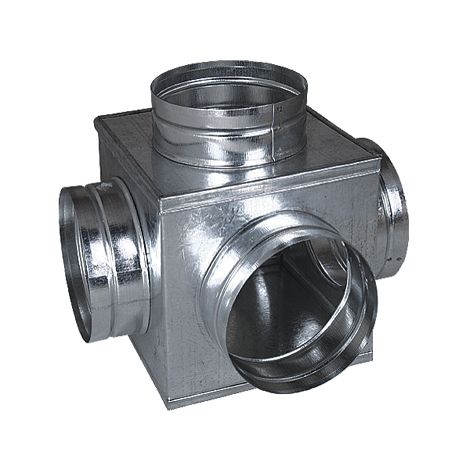 Levně Rozbočovací skříňka 160/4x125 mm (krychle), pozink