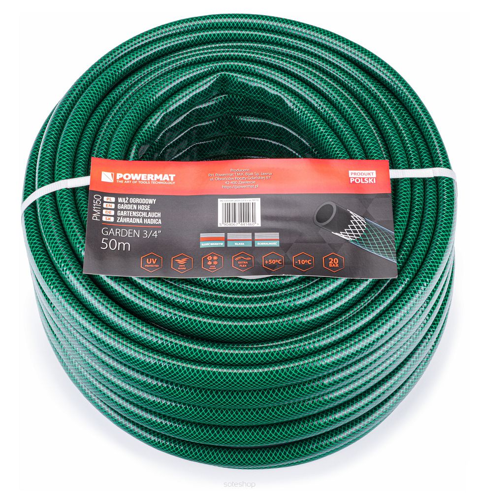 Levně POWERMAT Zahradní hadice 3/4" 50m 3-vrstvá GARDEN PM1150