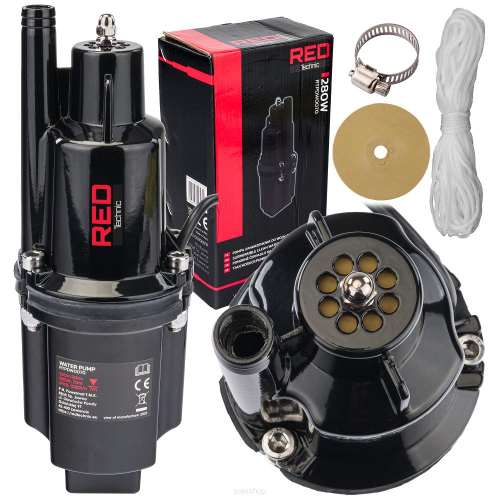 Levně POWERMAT Ponorné membránové čerpadlo na vodu 1800l/h RTPDW0070