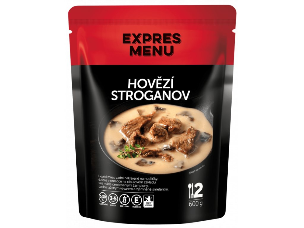 Expres Menu hovězí Stroganov 2 porce 600g