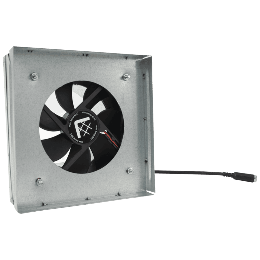 Redukce do mřížky 17x17 s ventilátorem a senzorem - 125 mm