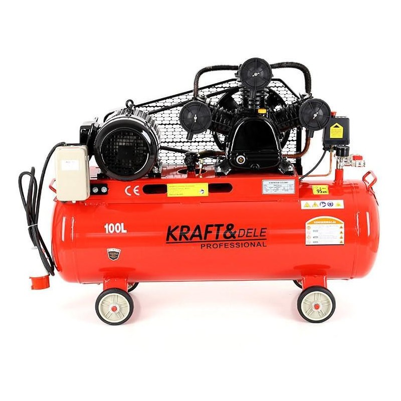 Levně Kraft&Dele olejový kompresor třípístový 100l 380V KD1477 + separátor