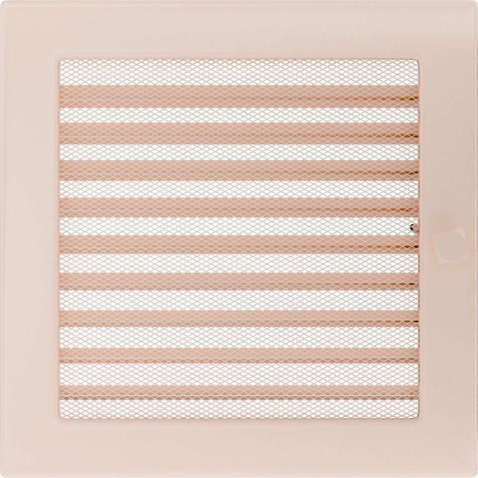 Levně Krbová mřížka 22x22 BASIC krémová s žaluzií