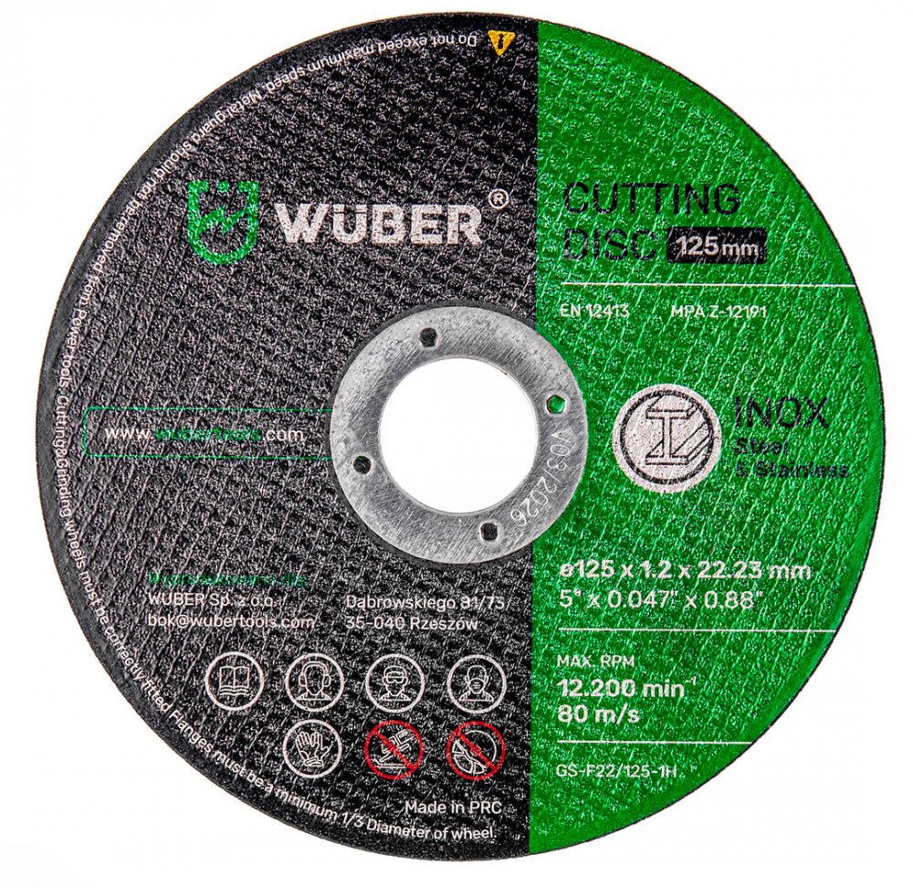 Levně WUBER Řezný kotouč na kov 125x22,23x1,2mm W17013