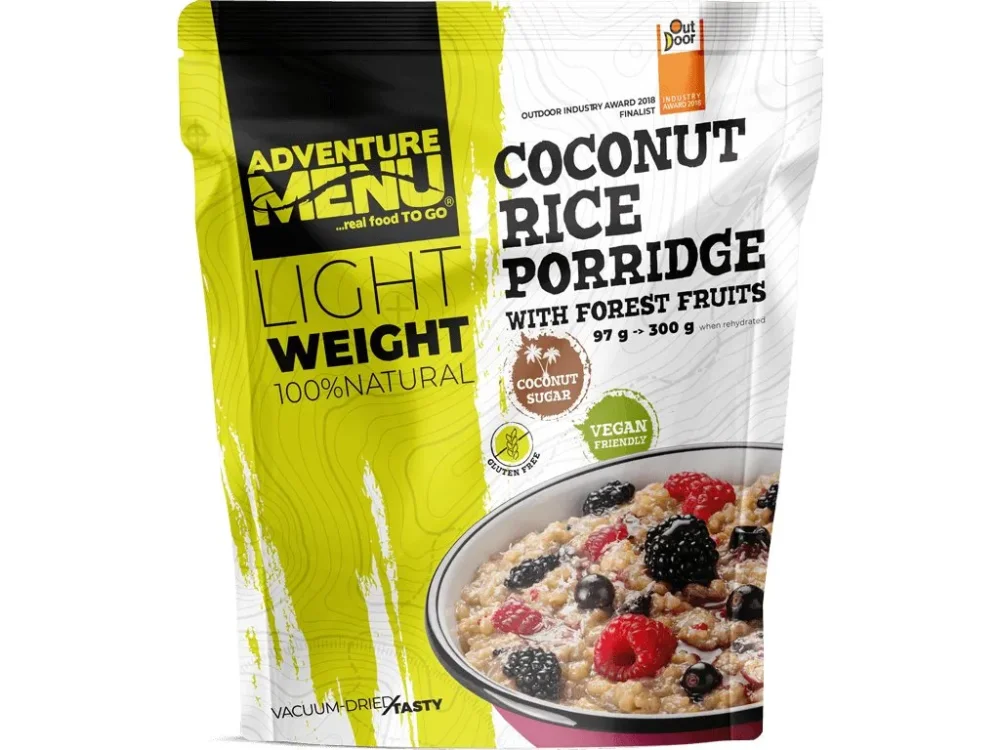 Levně Adventure Menu rýžovo-kokosová kaše s lesním ovocem 300g