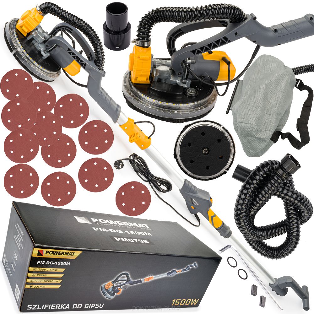Levně POWERMAT PM-DG-1500M Bruska na sádrokarton 1,5kW