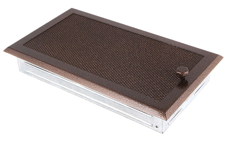 Levně Krbová mřížka 16x32 cm, PREMIUM stará měď s žaluzií