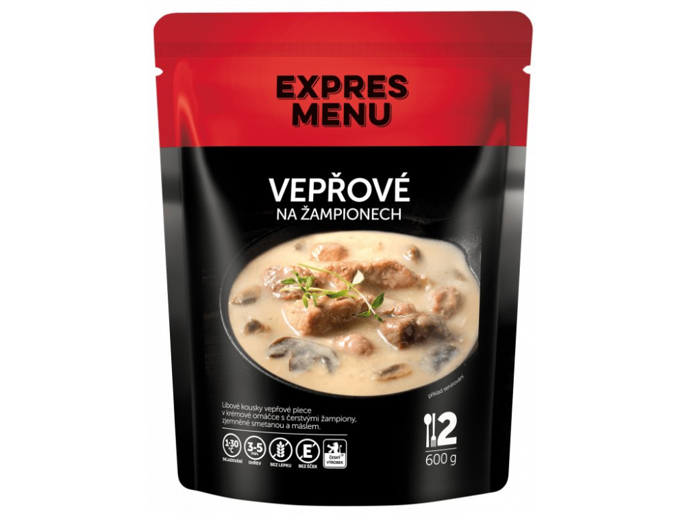 Expres Menu vepřové na žampionech 2 porce 600g