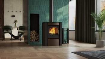 HS FLAMINGO krbová kamna AMOS - hnědá sametová