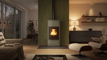 HS FLAMINGO krbová kamna AQUAFLAM 7 s výměníkem základní regulace šedá