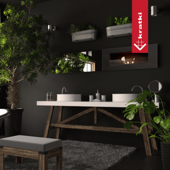 KRATKI Biokrb DELTA 2 TÜV prosklený černý