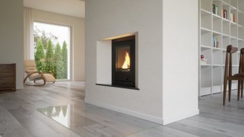 HS FLAMINGO krbová vložka AQUAFLAM 12 ROVNÁ s výměníkem a automatickou regulací hoření