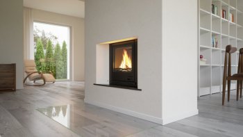 HS FLAMINGO krbová vložka AQUAFLAM 17 ROVNÁ s výměníkem a základní regulací