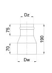 Přechodka pro peletová kamna PRODMAX 80/120 mm, 1,2 mm