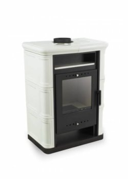 Kachlová kamna NORDflam SENTRA, 6 kW, krémová