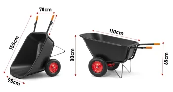 Higher H-KOL-300 Zahradní kolečko 350 L nosnost 300 kg