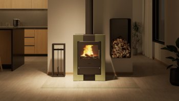HS FLAMINGO krbová kamna ESPO II - olivová