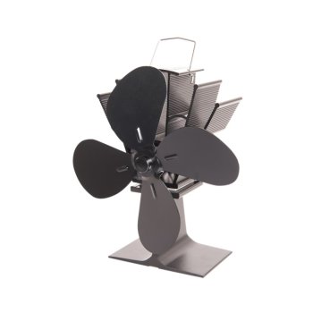 Ventilátor na kamna FLAMINGO čtyřlopatkový, černý