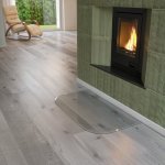 Sklo pod kamna - FLAMINGO Oblouk 1000x550 mm, fazeta / 2xR200 / 6 mm