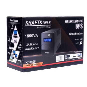 Kraft&Dele KD1928 záložní zdroj UPS 1000VA LCD