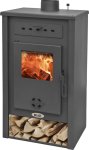 Krbová kamna BLIST B2 E s výměníkem, 9 kW, antracit