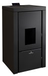 Peletová kamna s výměníkem Bronpi CARLOTA, 20 kW, černá