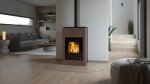 HS FLAMINGO krbová kamna AQUAFLAM VARIO SAPORO 11/5 kW - hnědá sametová