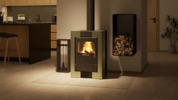 HS FLAMINGO krbová kamna ESPO I - olivová