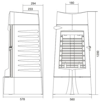 INVICTA krbová kamna CHAMANE antracite 6156-14