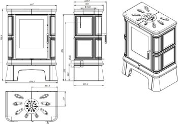 Kachlová kamna NORDflam FROVI, 5 kW, zelená