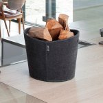 ADURO koš na dřevo PROLINE 4 - šedá látka