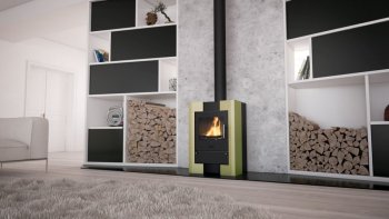 HS FLAMINGO krbová kamna ESPO II - olivová