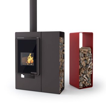 Stojan na dřevo FLAMINGO DELUXE 2 - černá