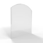 Sklo pod kamna - FLAMINGO Oblouk 1000x1000 mm, fazeta / R725 / 6 mm
