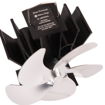 Ventilátor na kamna FLAMINGO pětilopatkový, stříbrný