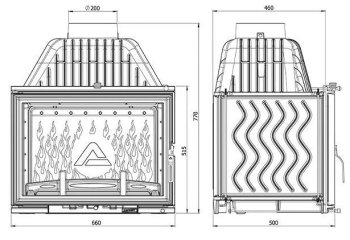 KAWMET krbová vložka W17 Decor ECO - 16,1 kW