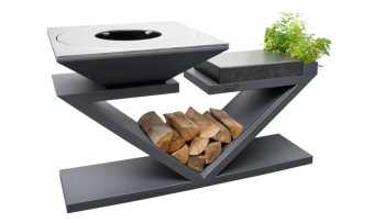 ARTISS Zahradní gril G5 Grafit s deskou z nerezové potravinářské oceli