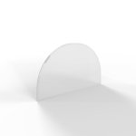 Sklo pod kamna - FLAMINGO Oblouk 700x450 mm, fazeta / R350 / 6 mm