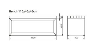 ARTISS Zahradní lavice Corten 110 x 40 x 46 cm