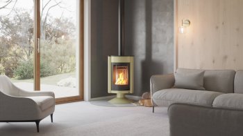 HS FLAMINGO krbová kamna MASTERFLAMME Medie II - olivová