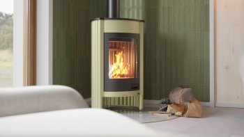 HS FLAMINGO krbová kamna MASTERFLAMME Medie I - olivová