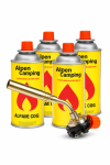 Alpen Camping 4x plynová kartuše 400ml + hořák KD10456